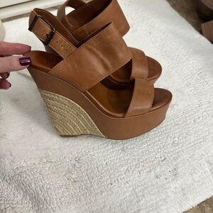 Jessica Simpson Brown Wedge Sandals